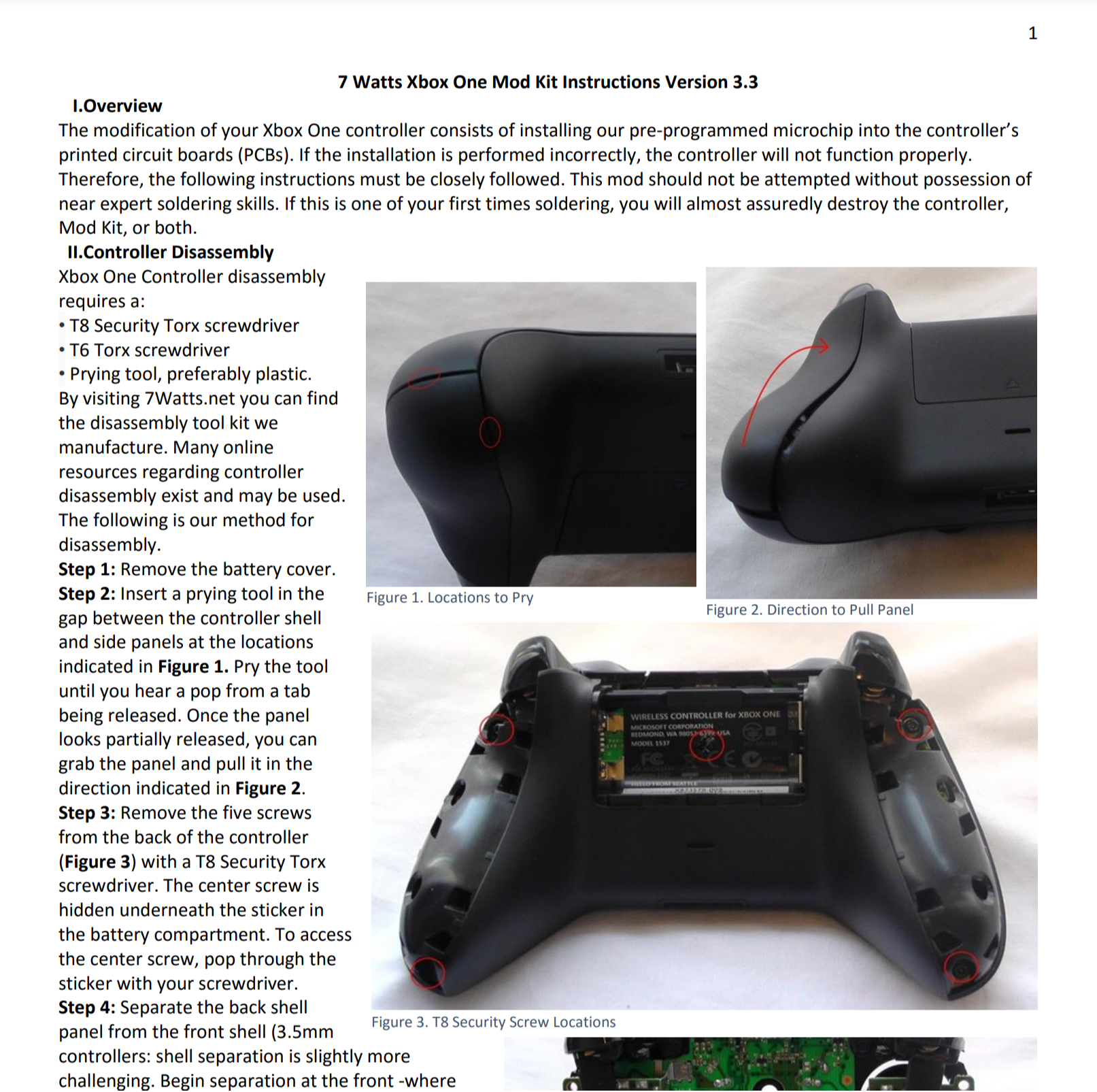 7 Watts Custom Modded Xbox Controller Instructions